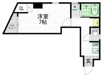 プライムコート天王寺大道【4階】の間取り