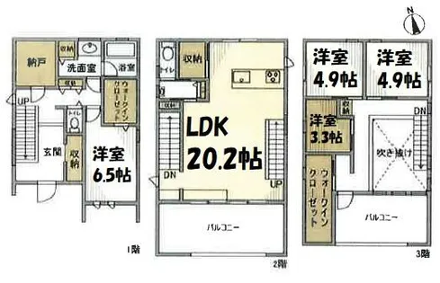 愛知県名古屋市千種区桐林町2丁目【一戸建】の間取り