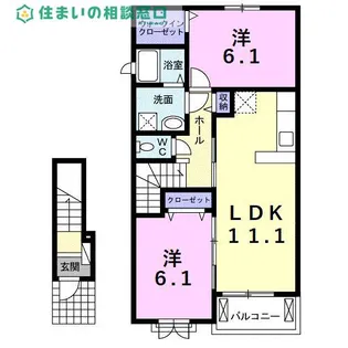 愛知県碧南市天神町3丁目【アパート】の間取り