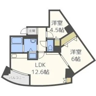 北海道札幌市中央区宮の森二条5丁目【マンション】の間取り
