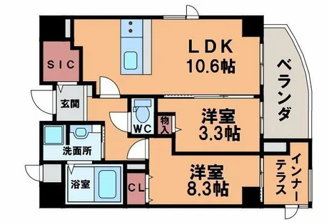 ナチュール天王寺【4階】の間取り