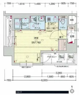 プレサンス名古屋STATIONザ・シティ【12階】の間取り