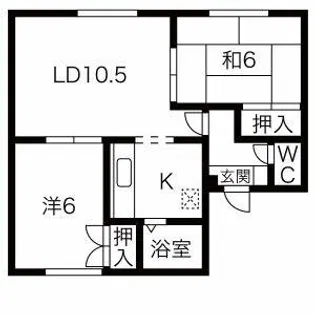 はしばハイツ【101号室】の間取り