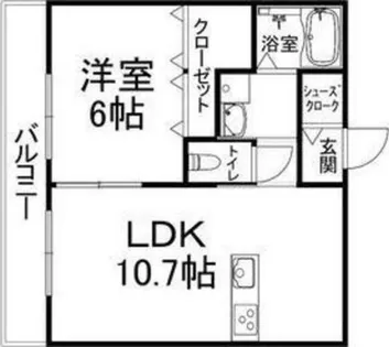 カーサ・フェリーチェ長岡京【1階】の間取り