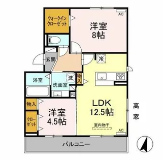 メゾンあらい B棟【301号室】の間取り