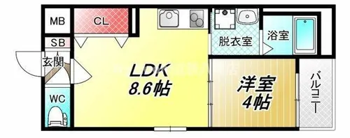 1er Camellia【3階】の間取り