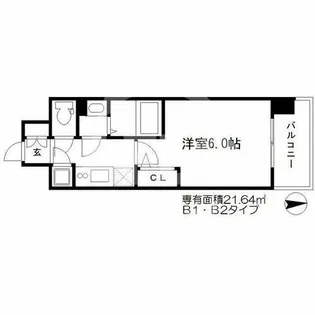 エスリード南森町【3階】の間取り