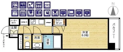 プレサンス西淡路レジェ―ロ【5階】の間取り