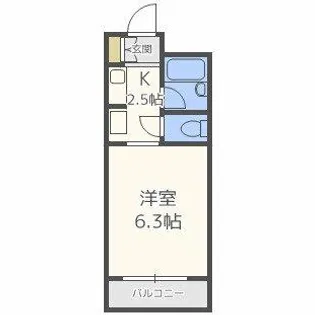 ユーパレス天満【3階】の間取り