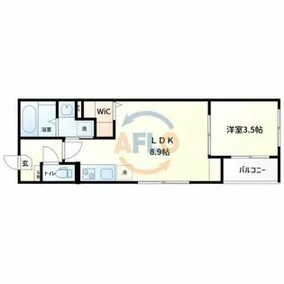 ソレイユ大東町【3階】の間取り