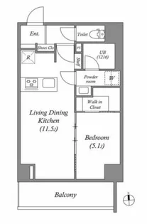 JP noie 上町台龍造寺【6階】の間取り