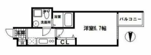 SERENiTE本町エコート【12階】の間取り