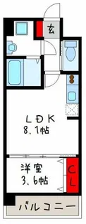 KAUNIS HIRANO【1101号室】の間取り