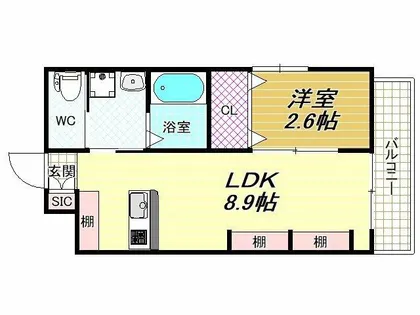 エヌエムキャトフヴァントゥレーズノース【3階】の間取り
