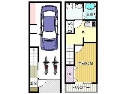 大阪府羽曳野市向野1丁目【一戸建】の間取り