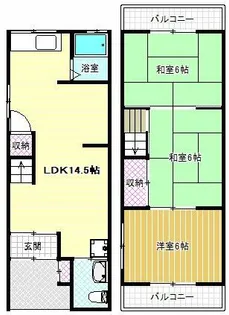 大阪府松原市北新町6丁目【一戸建】の間取り