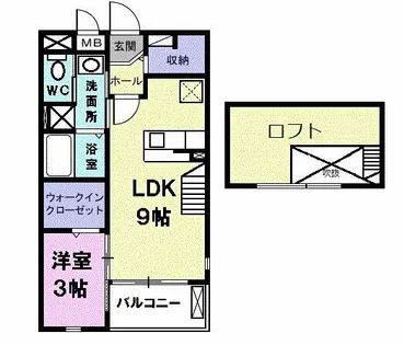 愛知県名古屋市西区市場木町【アパート】の間取り