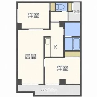 サイレンス八軒アネックス【3階】の間取り