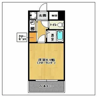 ピュアドームベイス博多【6階】の間取り