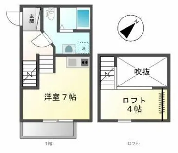 Leialoha道徳【1階】の間取り