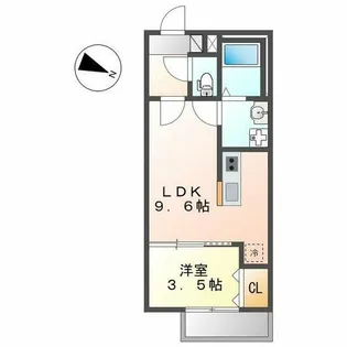 ラポート日比野【1階】の間取り