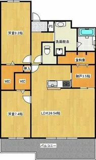 マルーン白壁【3階】の間取り