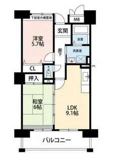 公社賃貸SMALIO 西田辺【12階】の間取り