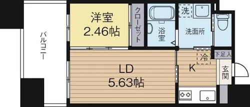 グランフォーレ薬院南【8階】の間取り