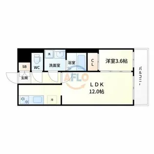 ES-Grande大阪 City Avenue【7階】の間取り