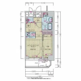 プレリス北巽駅前ラバルス【8階】の間取り