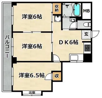 エステート五宮【2階】の間取り
