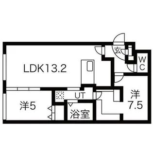 レブニーズ ザ・レジデンス 二十四軒 セカンド【4階】の間取り