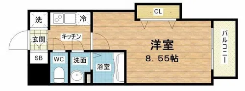 Luxe都島Ⅱ【7階】の間取り