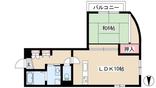 エンゼル本山【103号室】の間取り