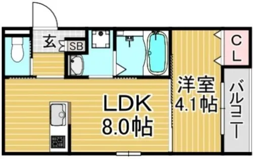 福岡県福岡市博多区春町2丁目【アパート】の間取り
