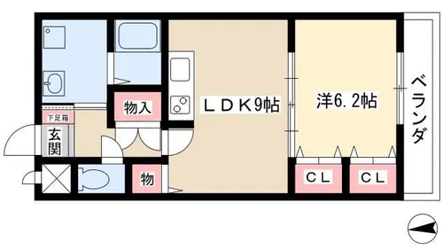 ベイサイトアベニュー【3階】の間取り