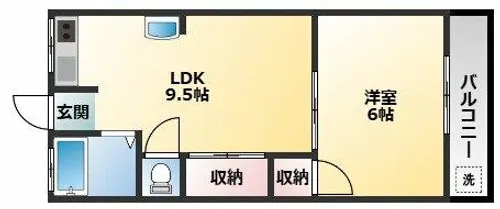 司マンション【2階】の間取り