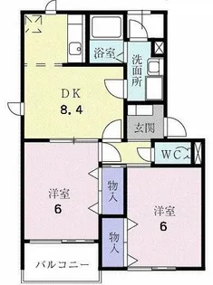 大阪府松原市別所7丁目【アパート】の間取り