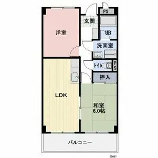 リンピア中道【2階】の間取り