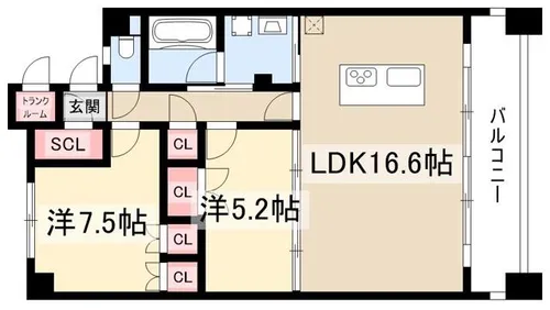 八田マンション【2階】の間取り