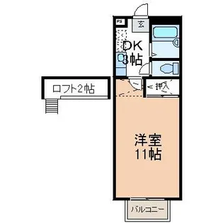 MAGNOLIA HOUSE【212号室】の間取り