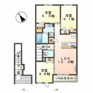 アルオナⅣ【2階】の間取り