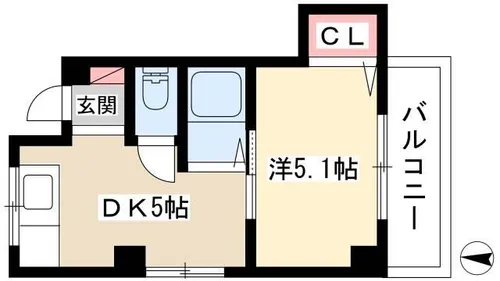 サンハイツ八代【301号室】の間取り