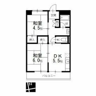 楠団地【5階】の間取り