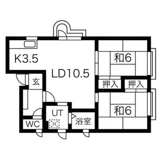 第2まるいマンション【2階】の間取り