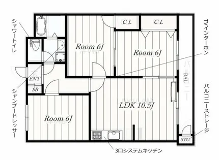 ベルグレイ K.I【3階】の間取り