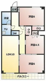 ハイツ・ソレアード【3階】の間取り