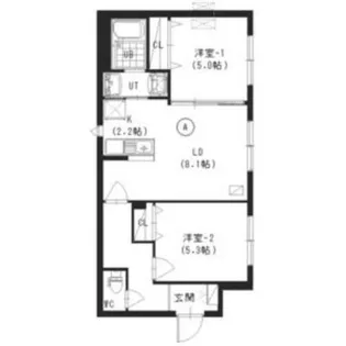 クレスト新道東【4階】の間取り