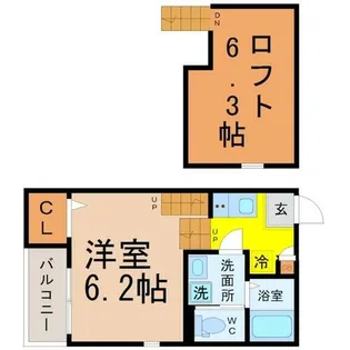ロフトレジデンス新守山【2階】の間取り