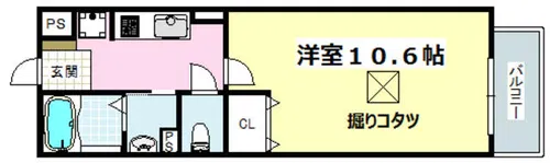 エトワールミカサ【1階】の間取り